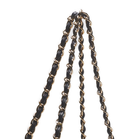 Chanel Chocolate Bar Double Chain Lambskin Black - Picture 3 of 8